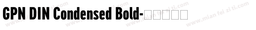 GPN DIN Condensed Bold字体转换